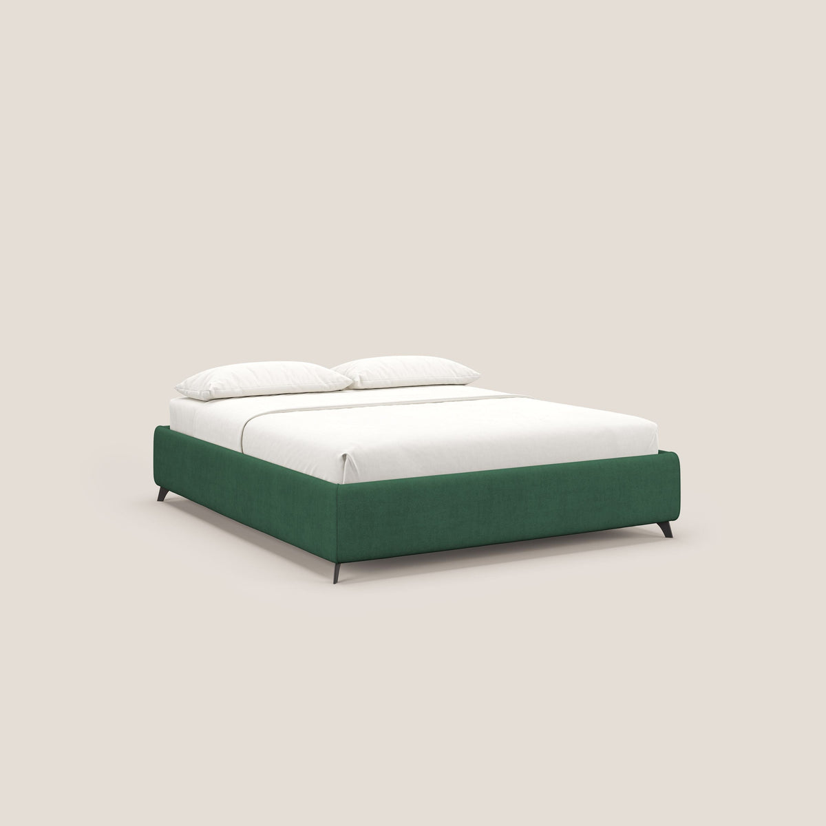 Sara sommier con giroletto contenitore in tessuto impermeabile T02 verde - divitt.sbs