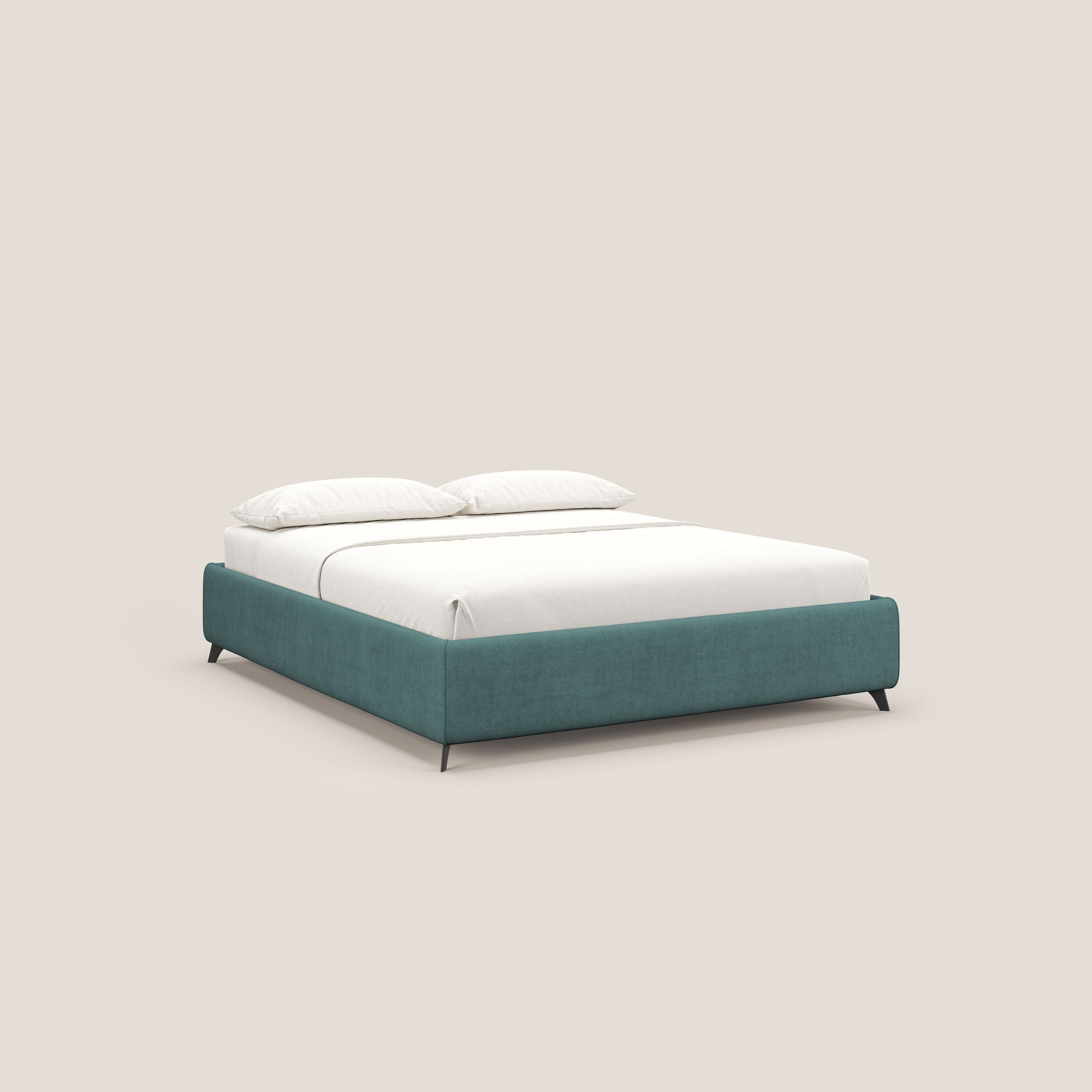 Sara sommier con giroletto contenitore in tessuto impermeabile T02 petrolio - divitt.sbs