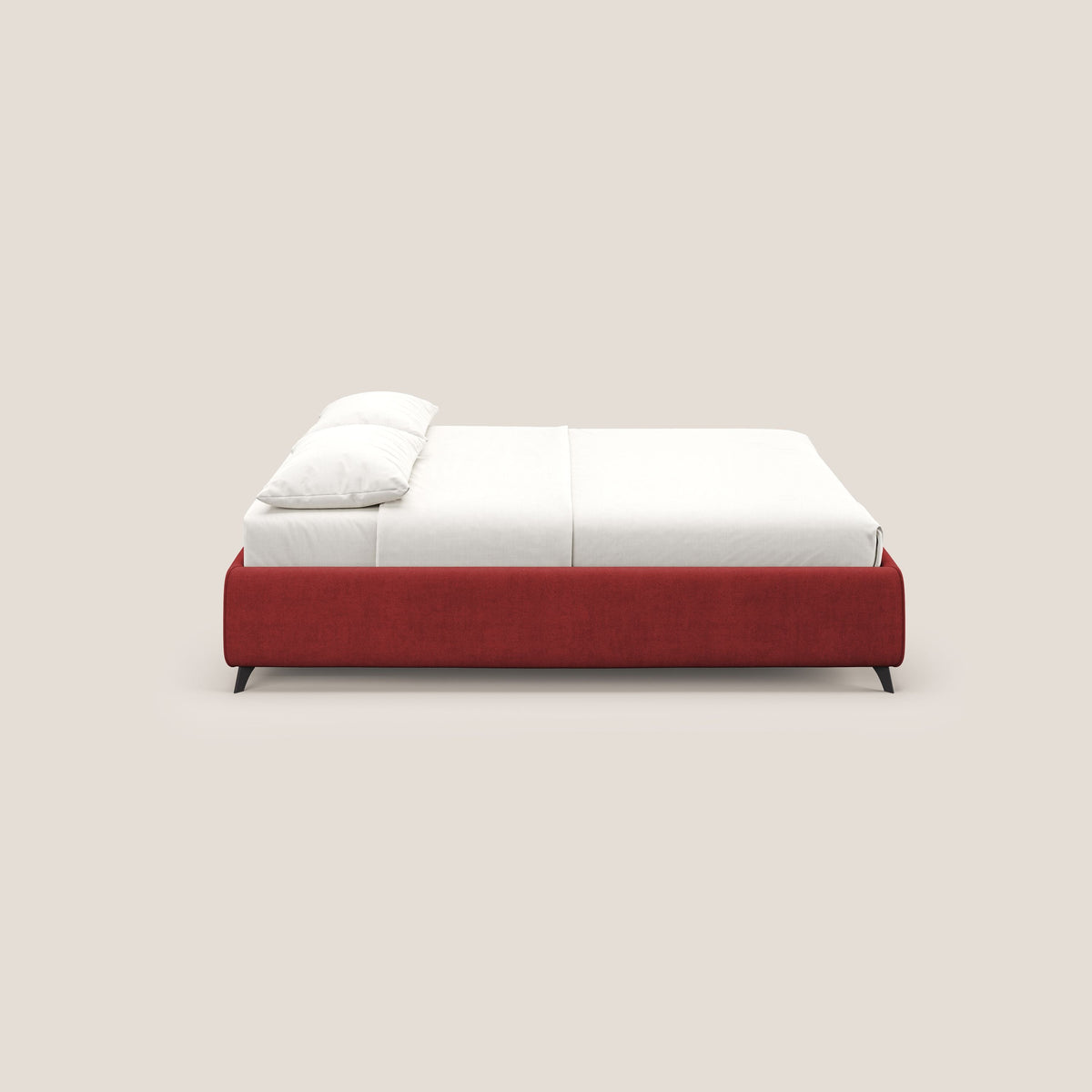 Sara sommier con giroletto contenitore in tessuto impermeabile T02 rosso - divitt.sbs
