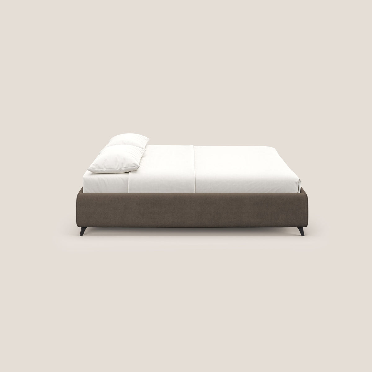 Sara sommier con giroletto contenitore in tessuto impermeabile T02 marrone - divitt.sbs