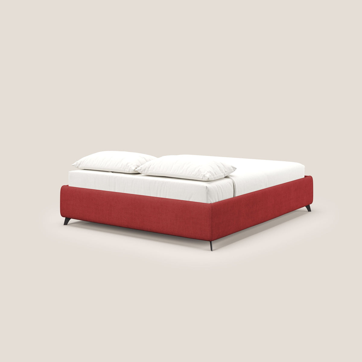 Sara sommier con giroletto contenitore in tessuto impermeabile T02 rosso - divitt.sbs