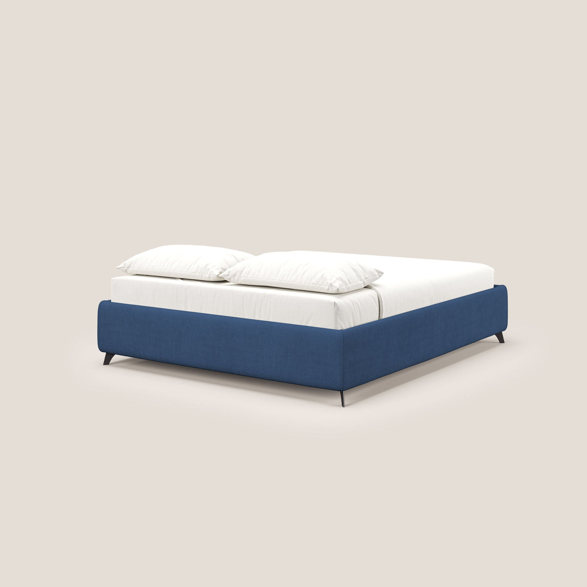 Sara sommier con giroletto contenitore in tessuto impermeabile T02 blu - divitt.sbs