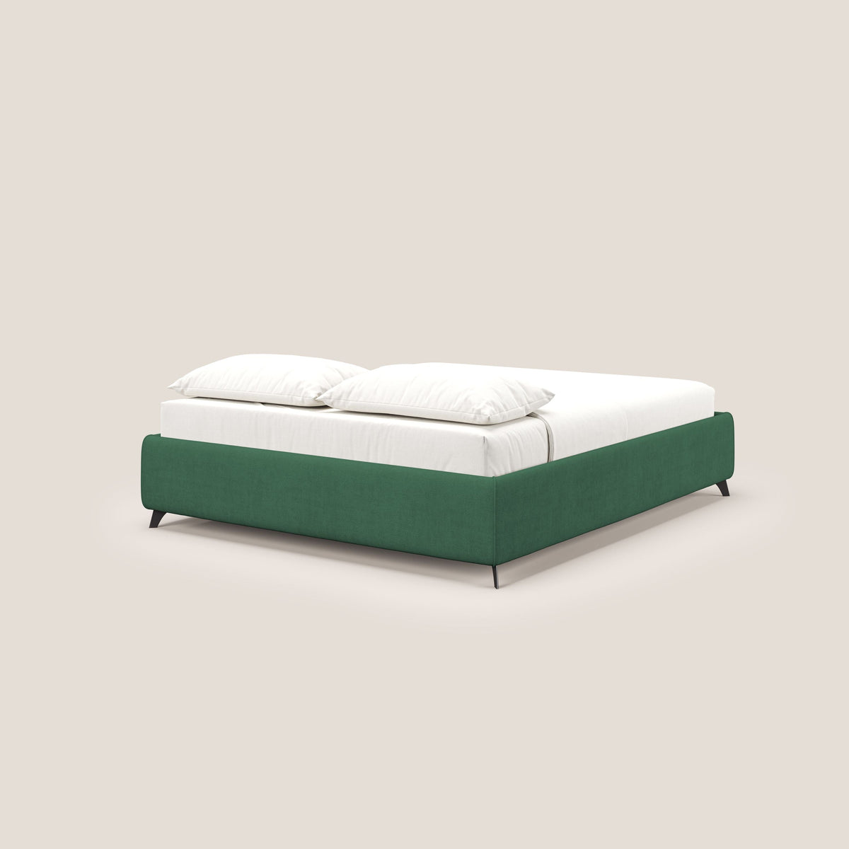 Sara sommier con giroletto contenitore in tessuto impermeabile T02 verde - divitt.sbs