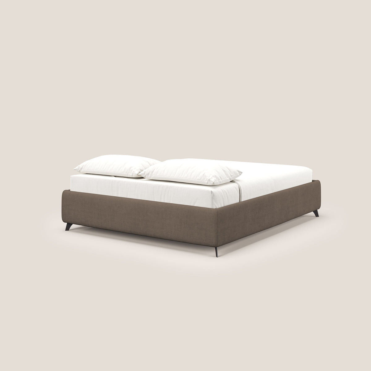 Sara sommier con giroletto contenitore in tessuto impermeabile T02 marrone - divitt.sbs
