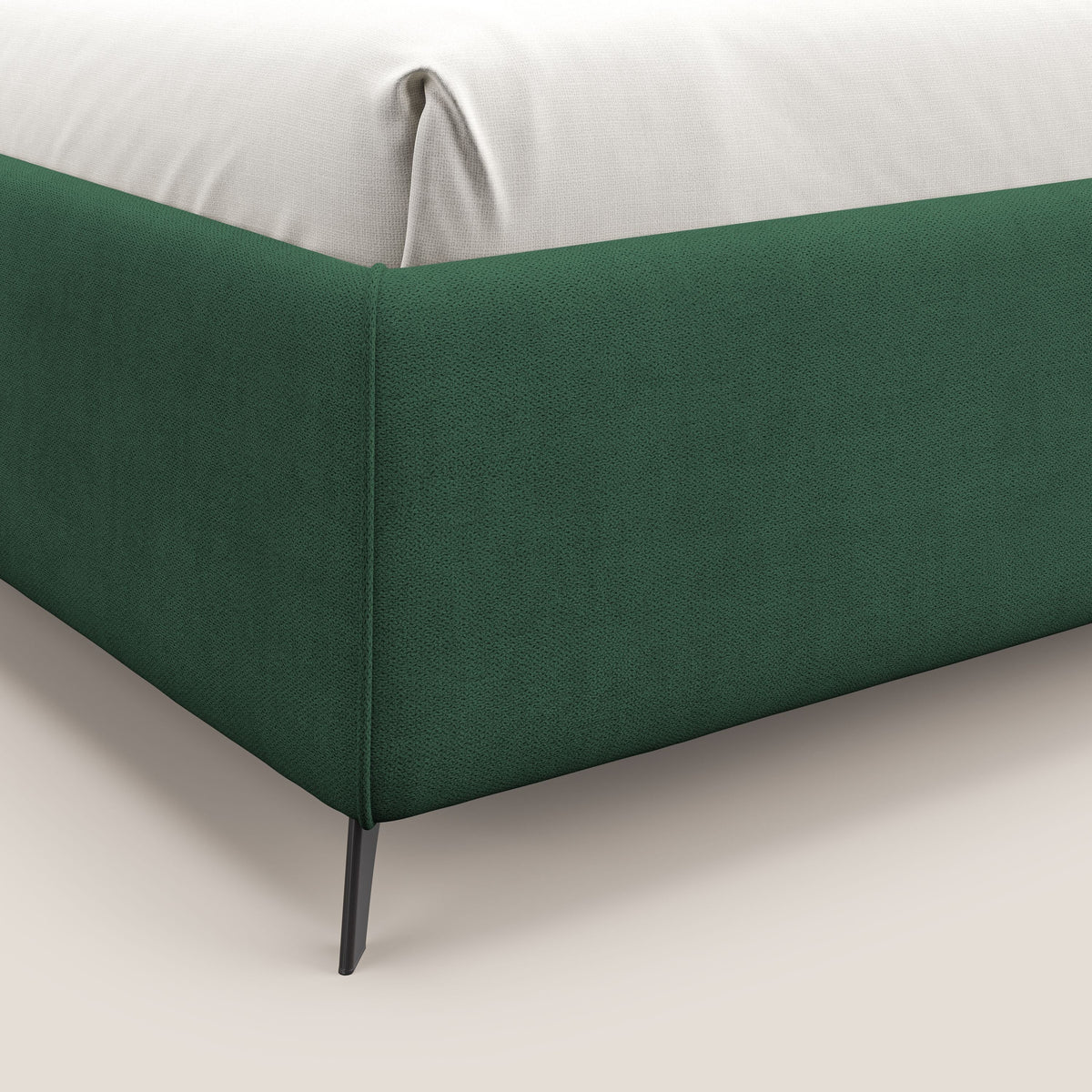 Sara sommier con giroletto contenitore in tessuto impermeabile T02 verde - divitt.sbs
