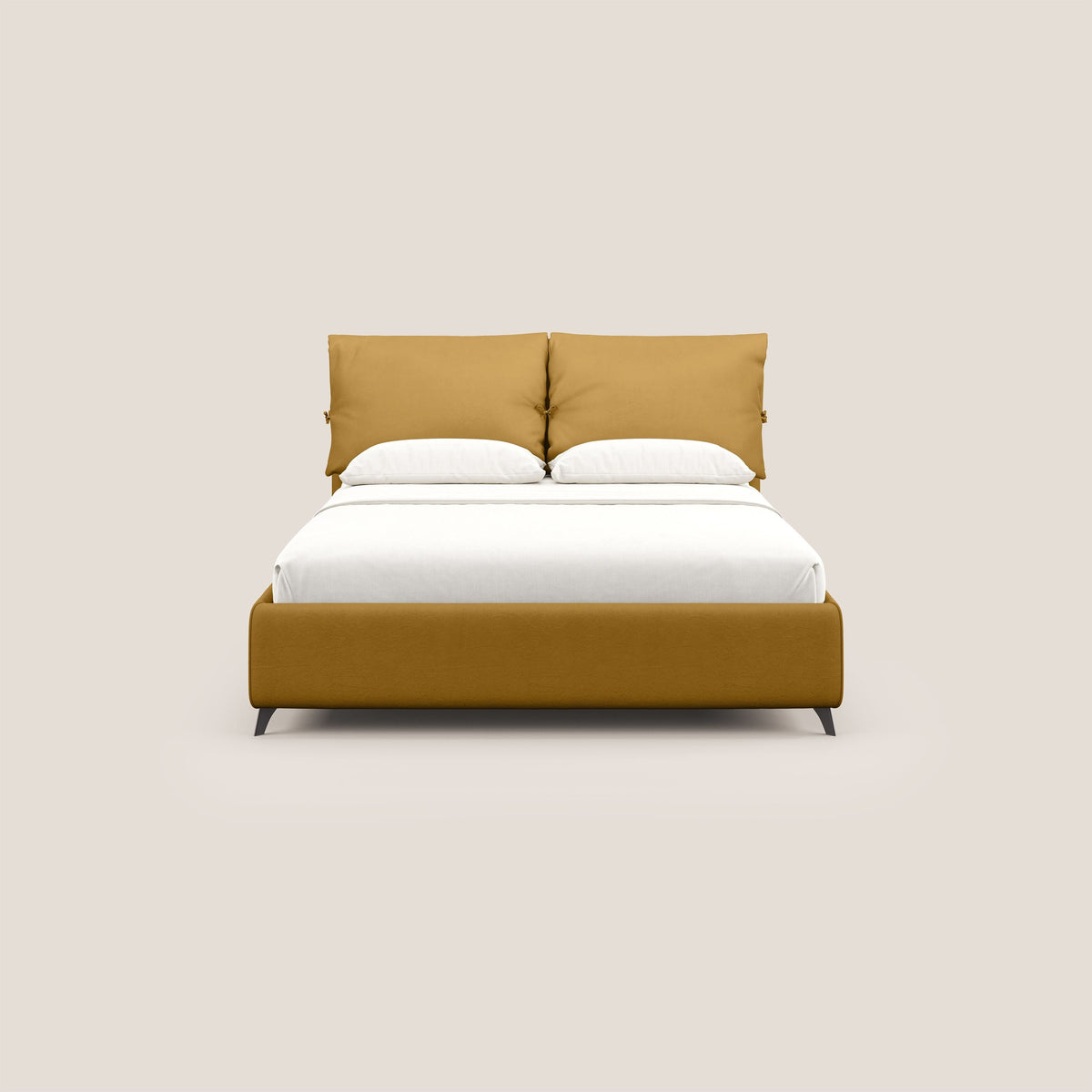 Susan letto imbottito contenitore completamente sfoderabile in microfibra smacchiabile T11 giallo - divitt.sbs