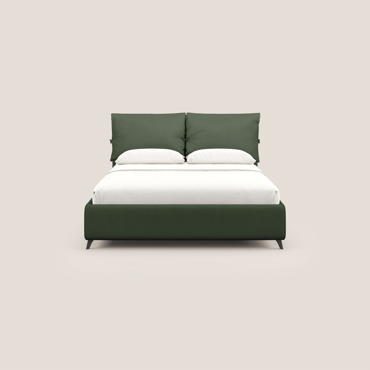 Susan letto imbottito contenitore completamente sfoderabile in microfibra smacchiabile T11 verde - divitt.sbs