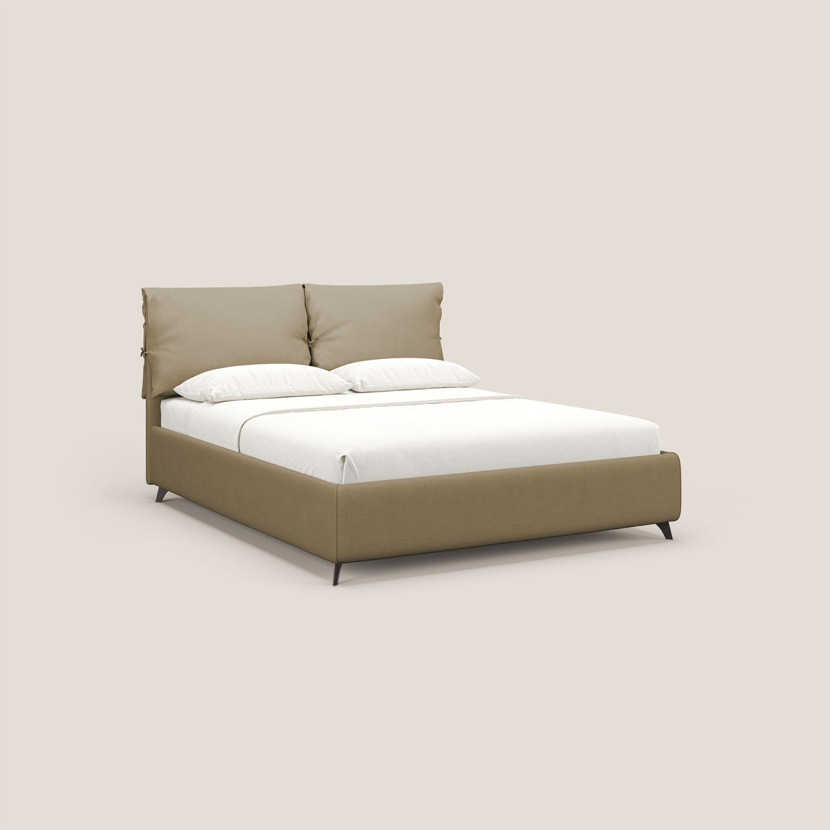 Susan letto imbottito contenitore completamente sfoderabile in microfibra smacchiabile T11 beige - divitt.sbs