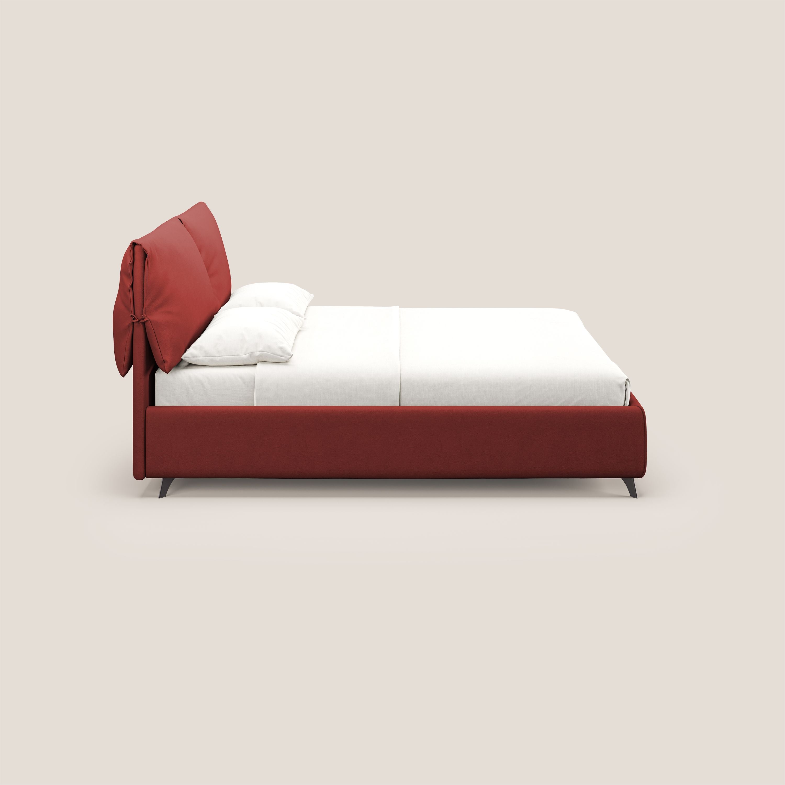 Susan letto imbottito contenitore completamente sfoderabile in microfibra smacchiabile T11 rosso - divitt.sbs