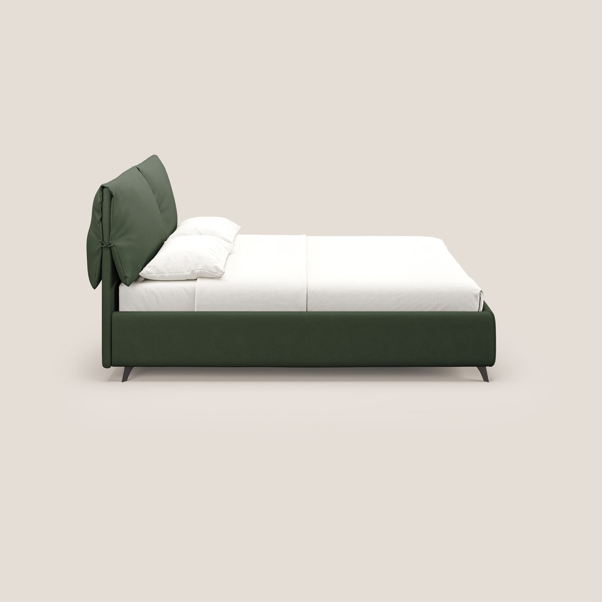 Susan letto imbottito contenitore completamente sfoderabile in microfibra smacchiabile T11 verde - divitt.sbs