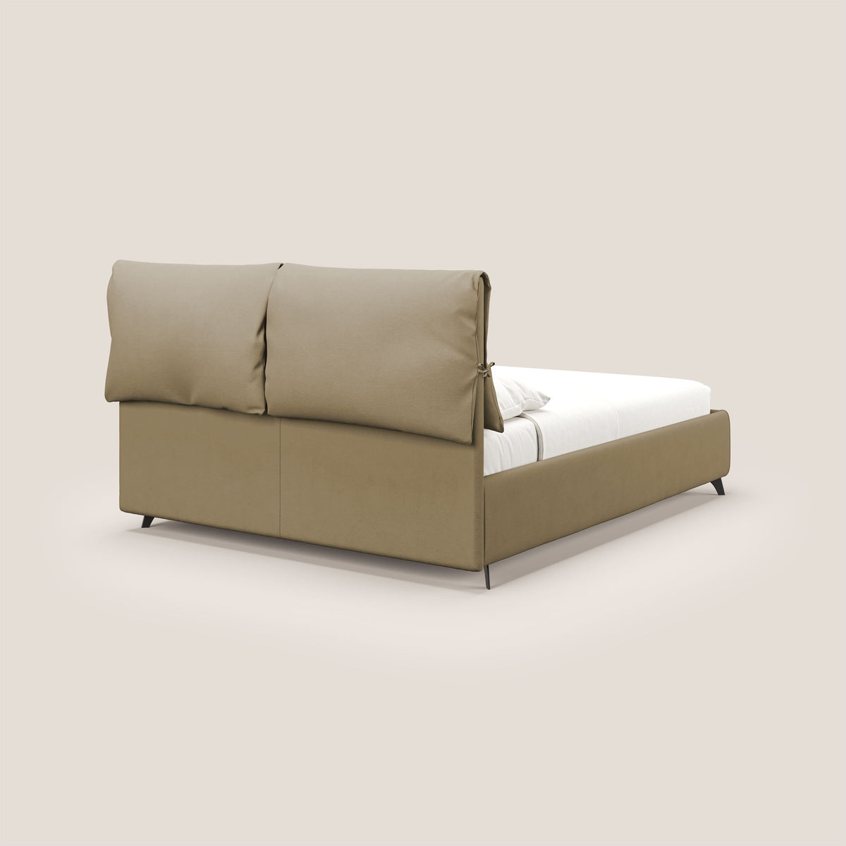 Susan letto imbottito contenitore completamente sfoderabile in microfibra smacchiabile T11 beige - divitt.sbs