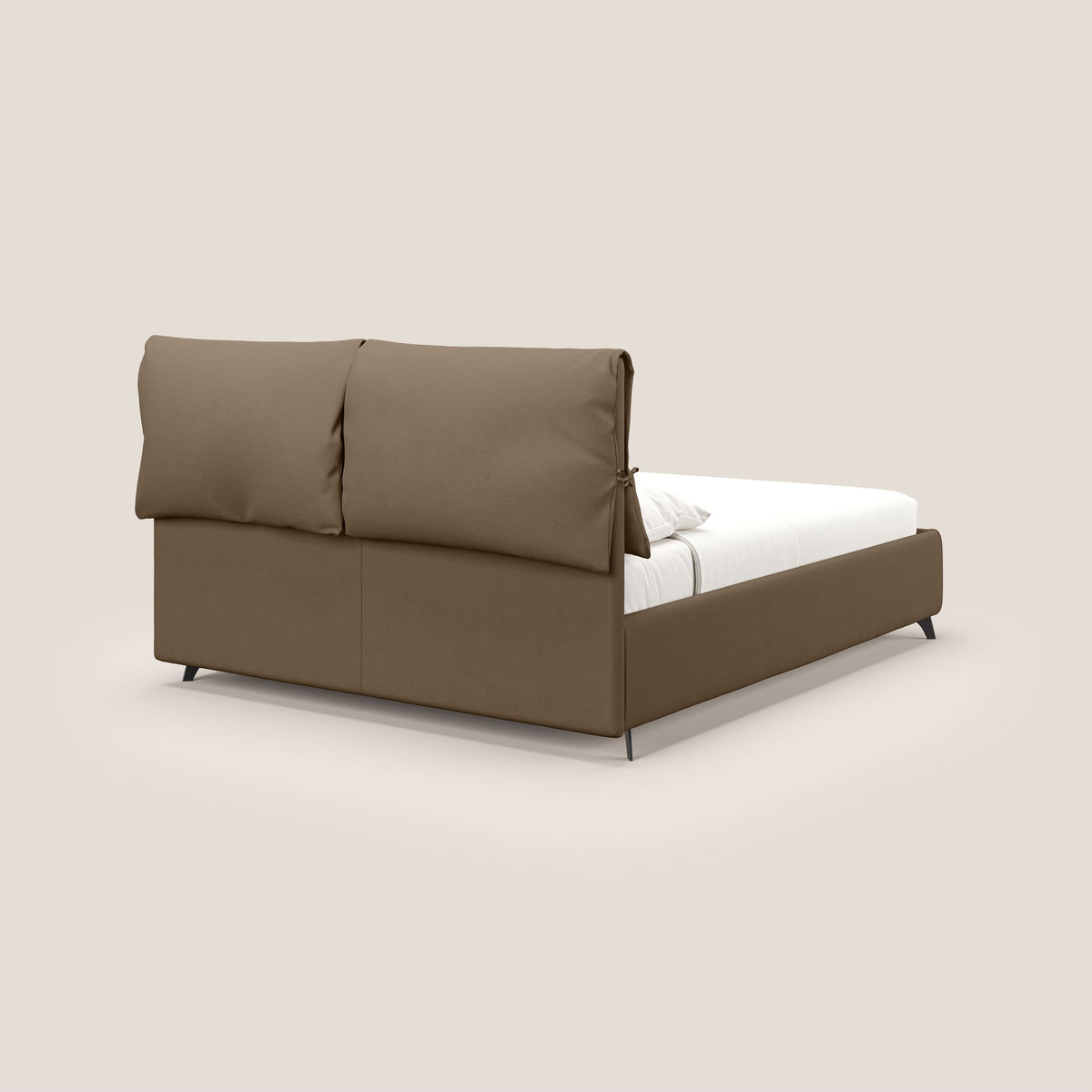 Susan letto imbottito contenitore completamente sfoderabile in microfibra smacchiabile T11 marrone - divitt.sbs