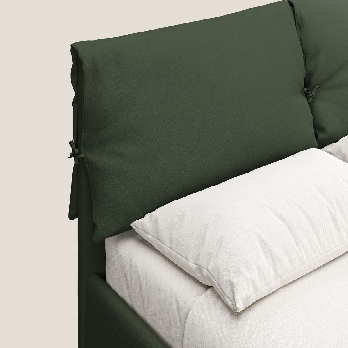 Susan letto imbottito contenitore completamente sfoderabile in microfibra smacchiabile T11 verde - divitt.sbs