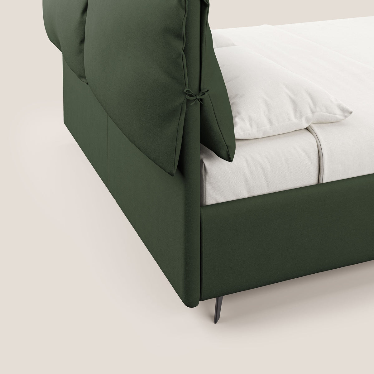 Susan letto imbottito contenitore completamente sfoderabile in microfibra smacchiabile T11 verde - divitt.sbs