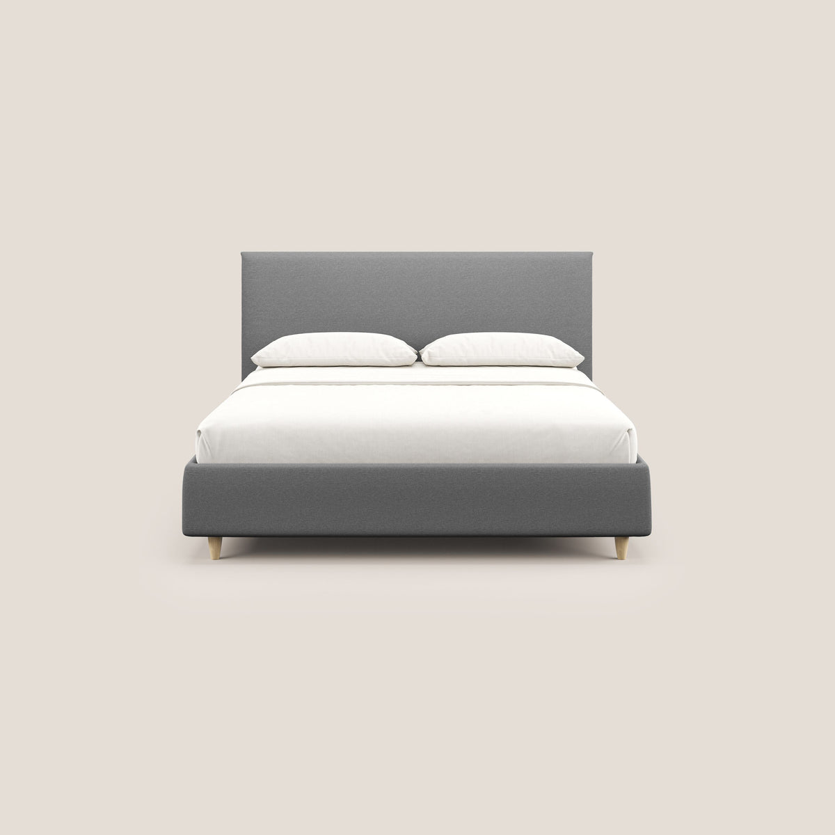 Teresa letto contenitore e sfoderabile in tessuto misto cotone impermeabile T13 grigio - divitt.sbs