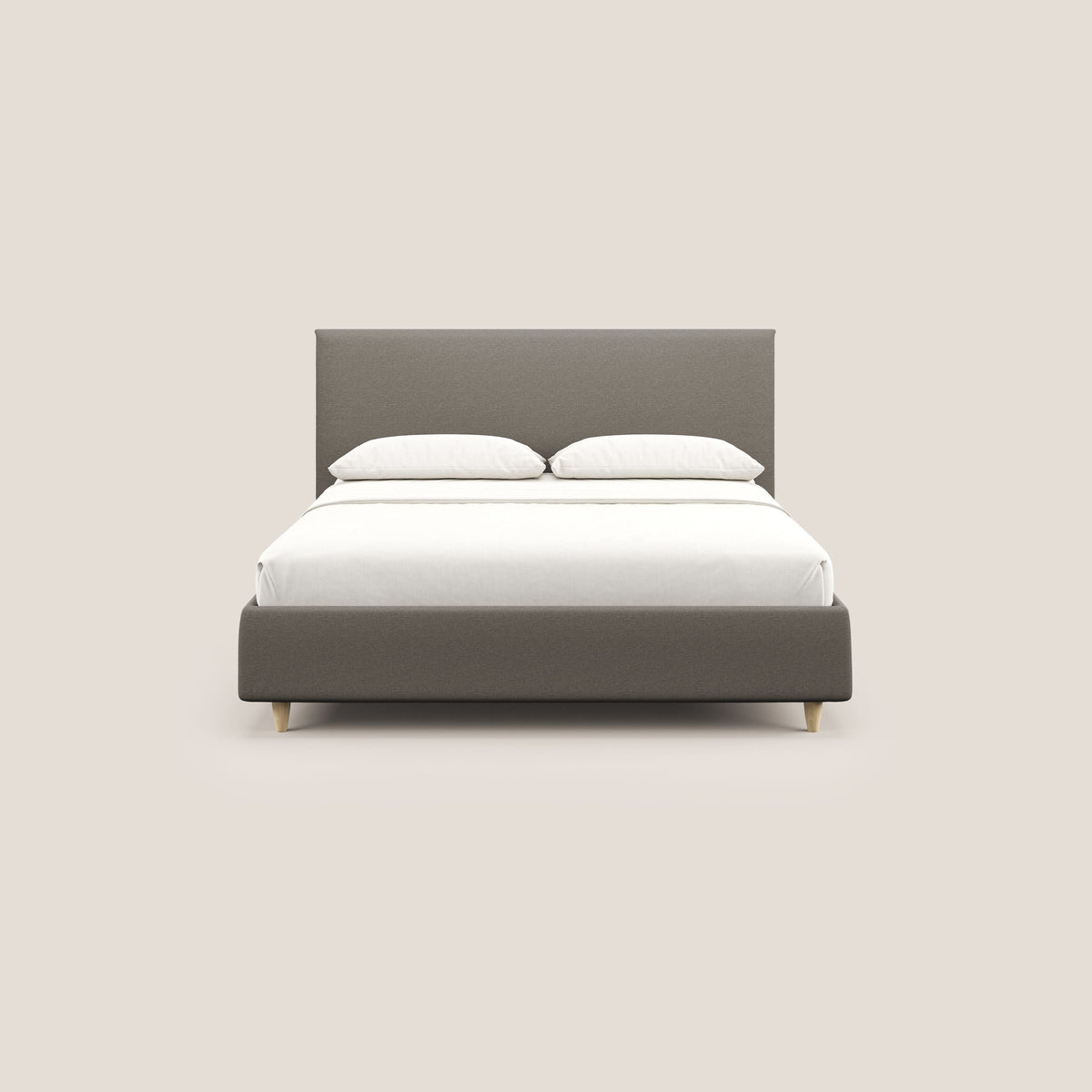 Teresa letto contenitore e sfoderabile in tessuto misto cotone impermeabile T13 tortora - divitt.sbs