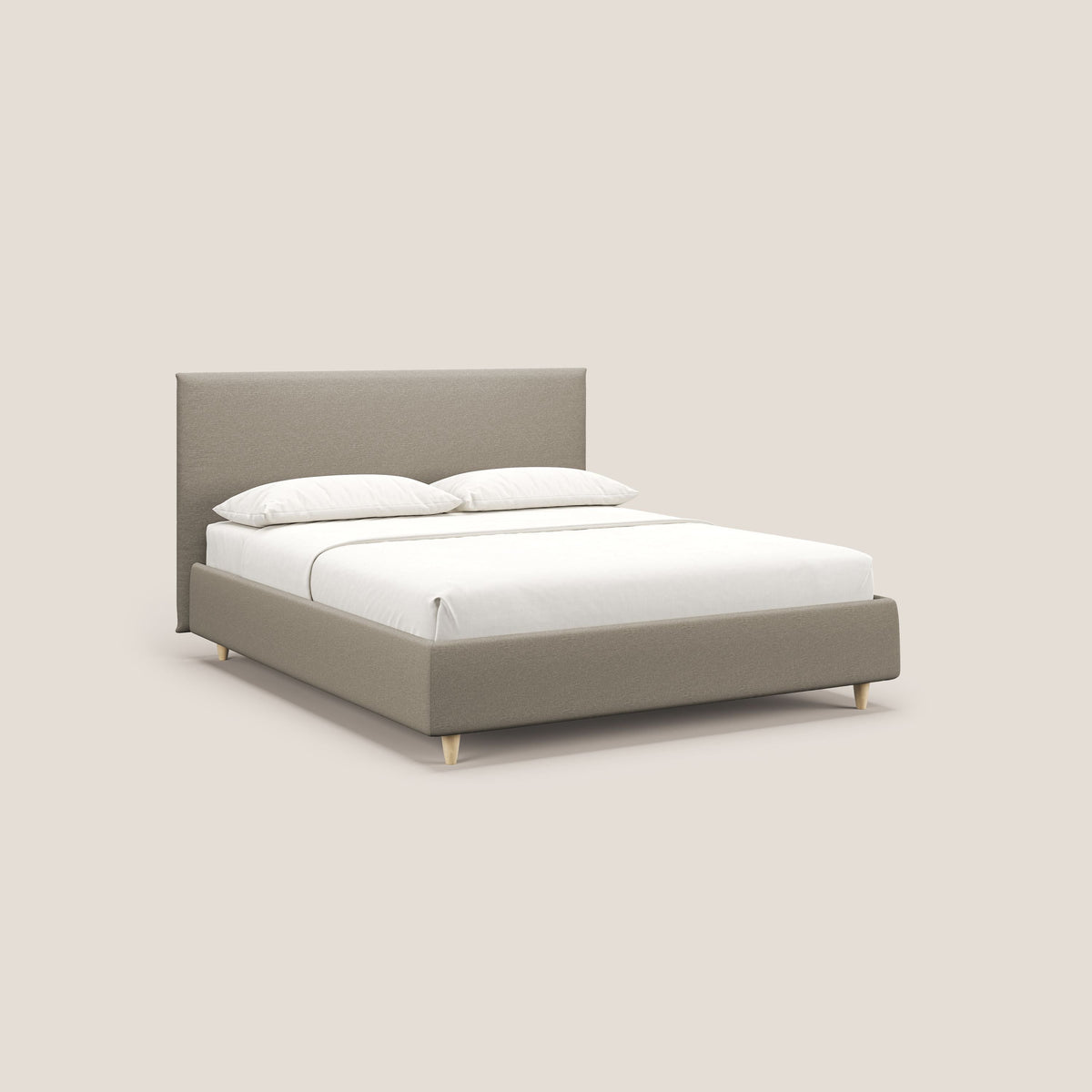 Teresa letto contenitore e sfoderabile in tessuto misto cotone impermeabile T13 panna - divitt.sbs