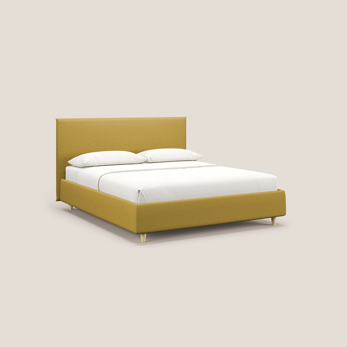 Teresa letto contenitore e sfoderabile in tessuto misto cotone impermeabile T13 giallo - divitt.sbs