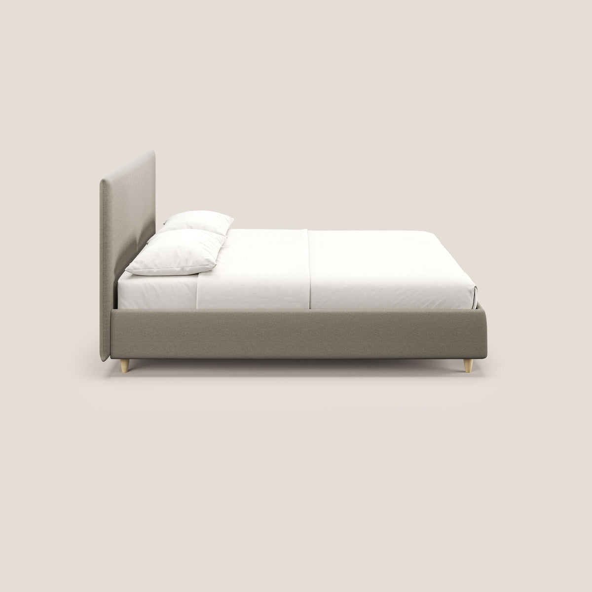 Teresa letto contenitore e sfoderabile in tessuto misto cotone impermeabile T13 panna - divitt.sbs