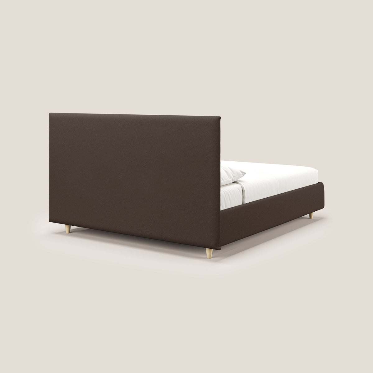 Teresa letto contenitore e sfoderabile in tessuto misto cotone impermeabile T13 marrone - divitt.sbs
