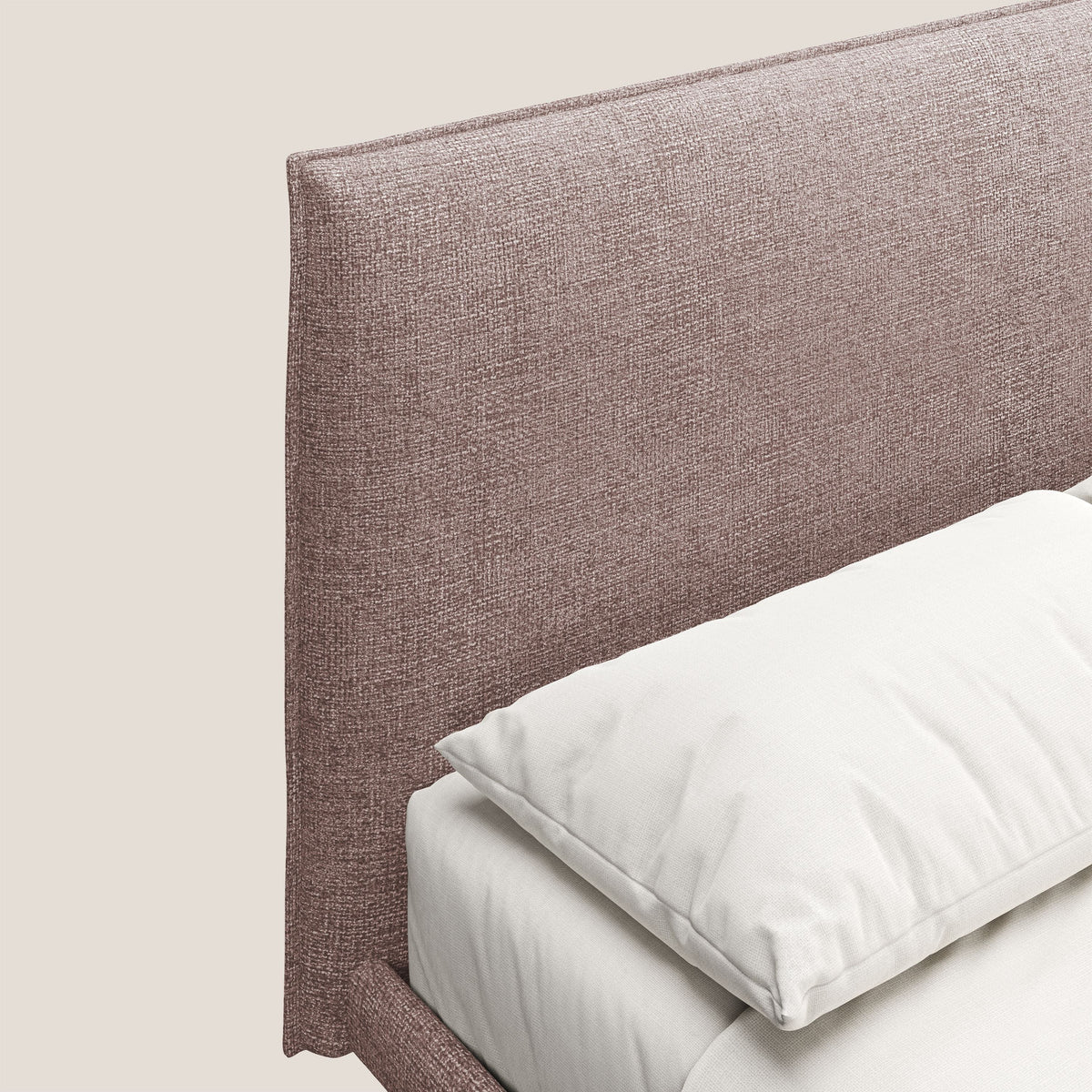 Theo letto imbottito moderno sfoderabile con piedi alti in metallo in tessuto impermeabile T10 rosa - divitt.sbs