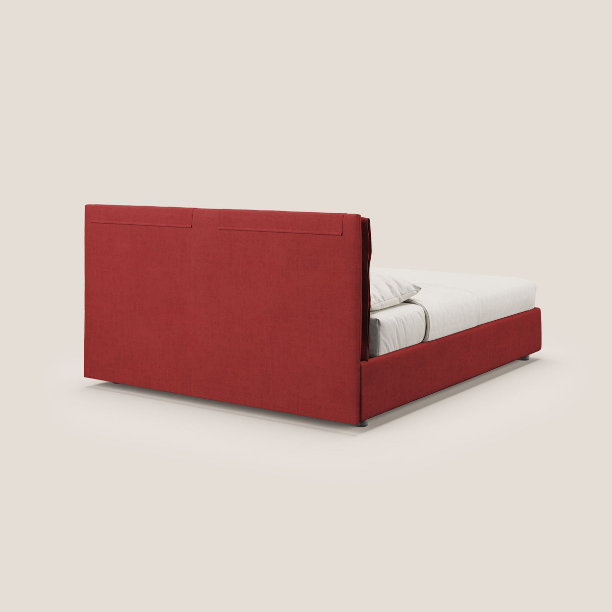 Travis letto contenitore con cuscini mobili trapuntati in tessuto impermeabile T02 rosso - divitt.sbs