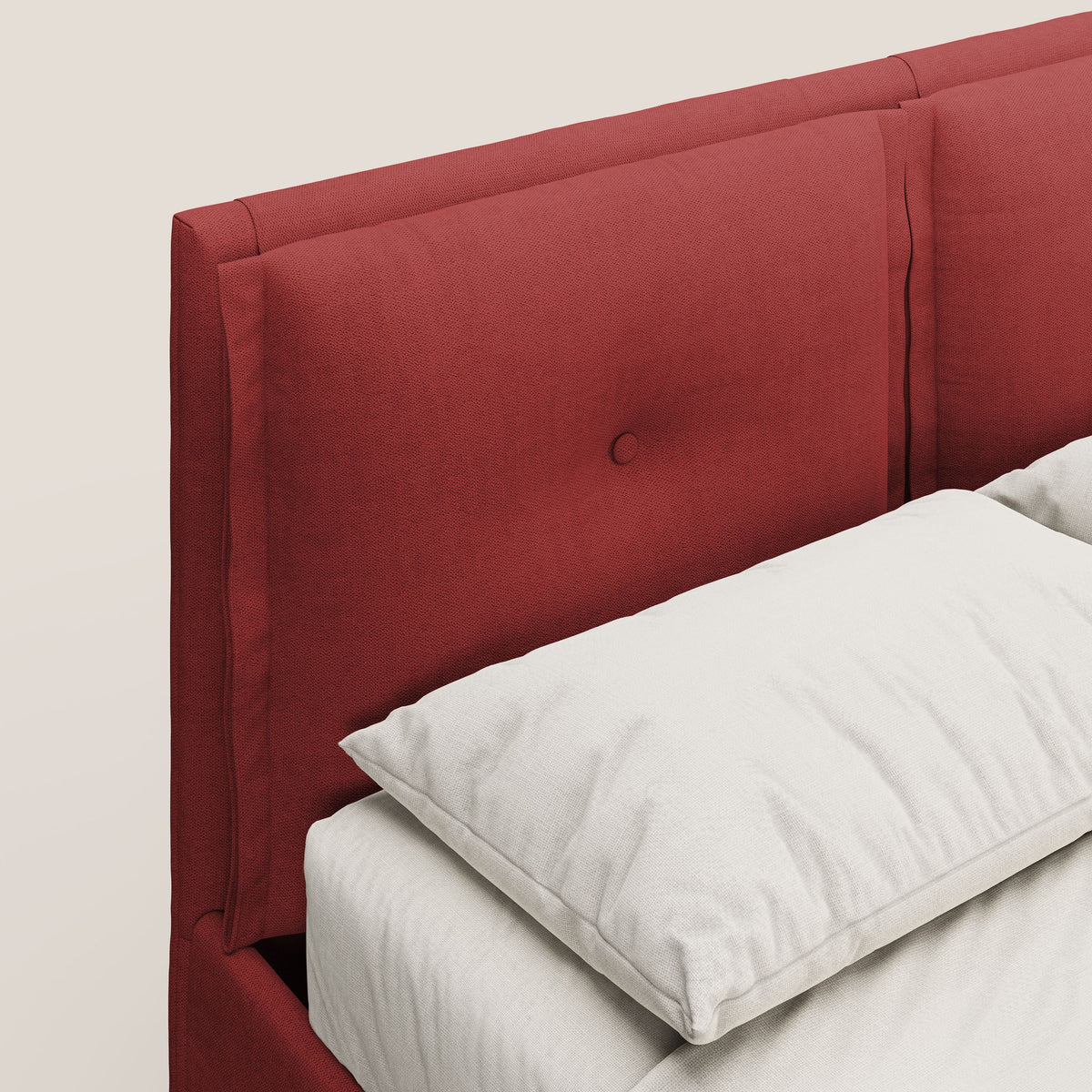 Travis letto contenitore con cuscini mobili trapuntati in tessuto impermeabile T02 rosso - divitt.sbs