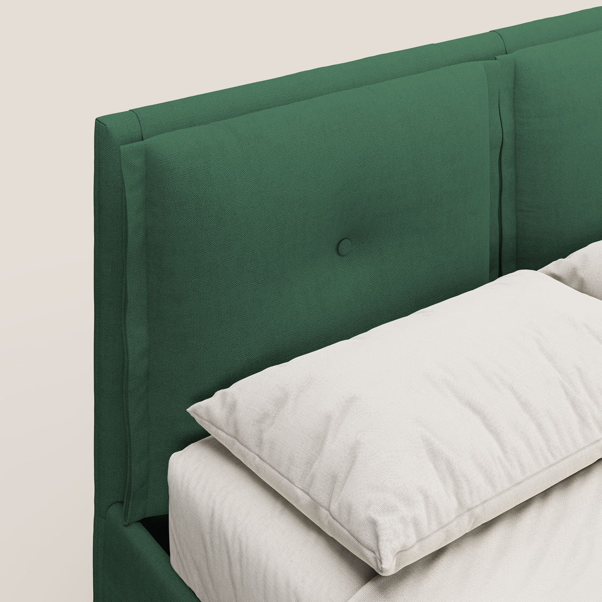 Travis letto contenitore con cuscini mobili trapuntati in tessuto impermeabile T02 verde - divitt.sbs