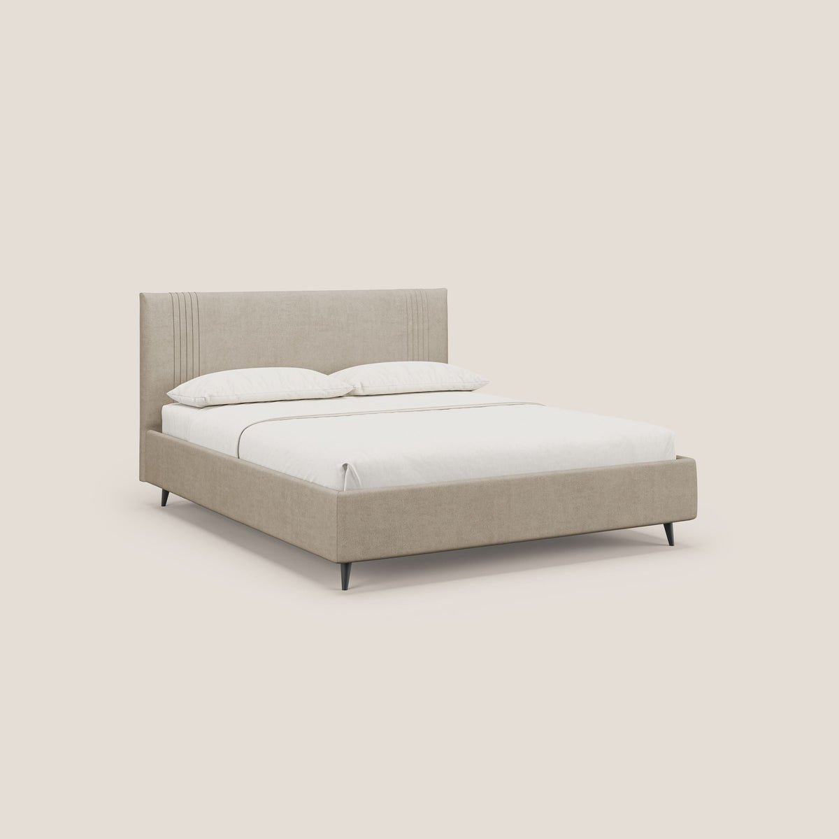 Yvonne letto contenitore in morbido tessuto impermeabile T02 beige - divitt.sbs
