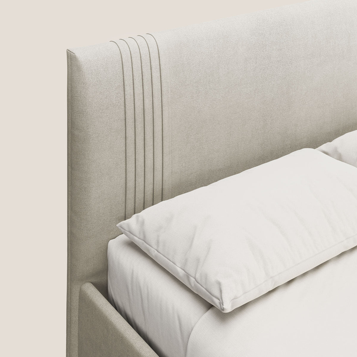 Yvonne letto contenitore in morbido tessuto impermeabile T02 panna - divitt.sbs