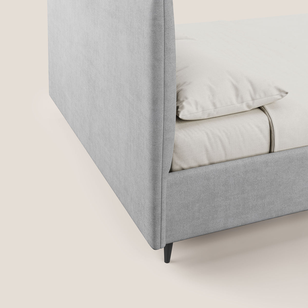 Yvonne letto contenitore in morbido tessuto impermeabile T02 grigio chiaro - divitt.sbs