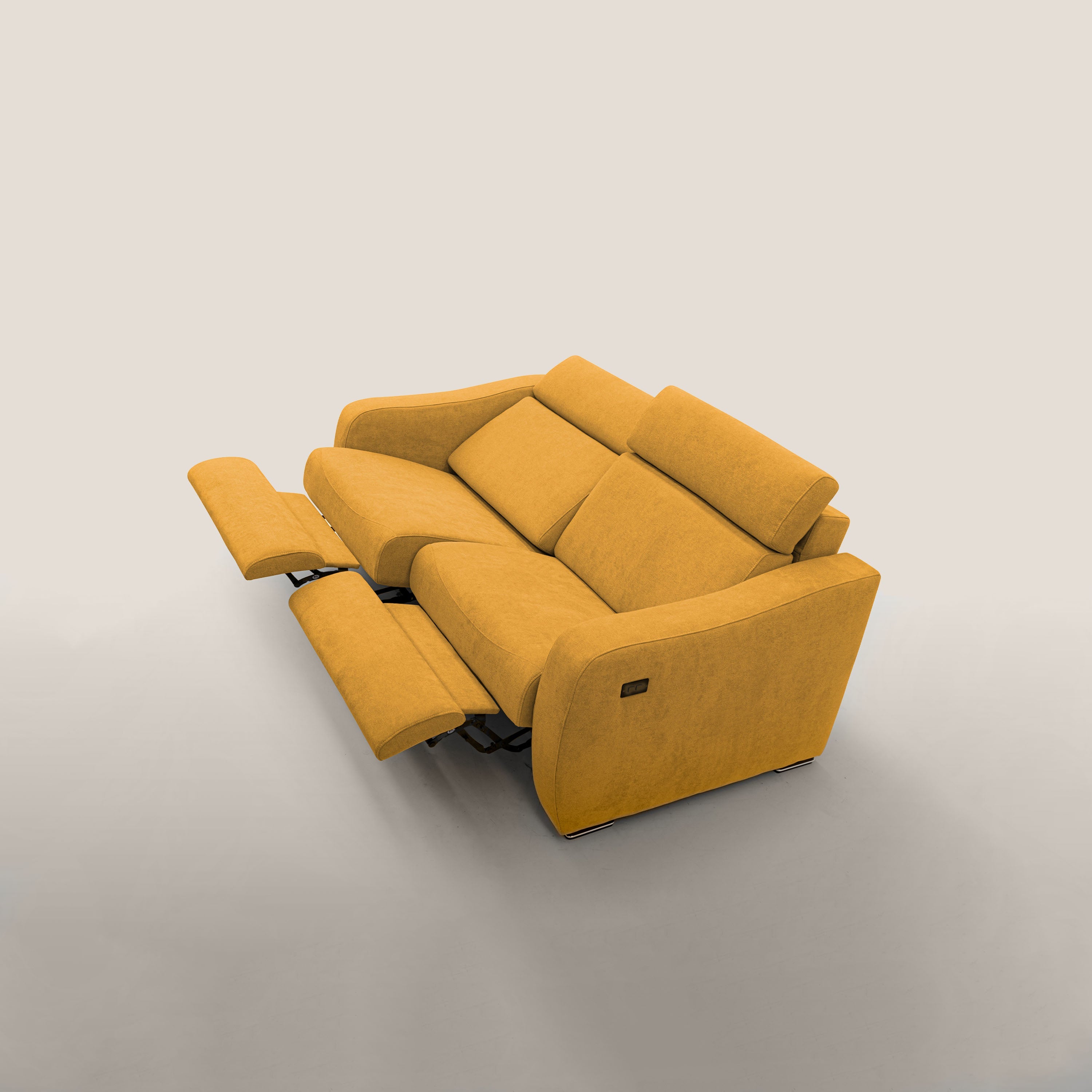 Gummy Divano con meccanismo relax elettrico giallo - divitt.sbs