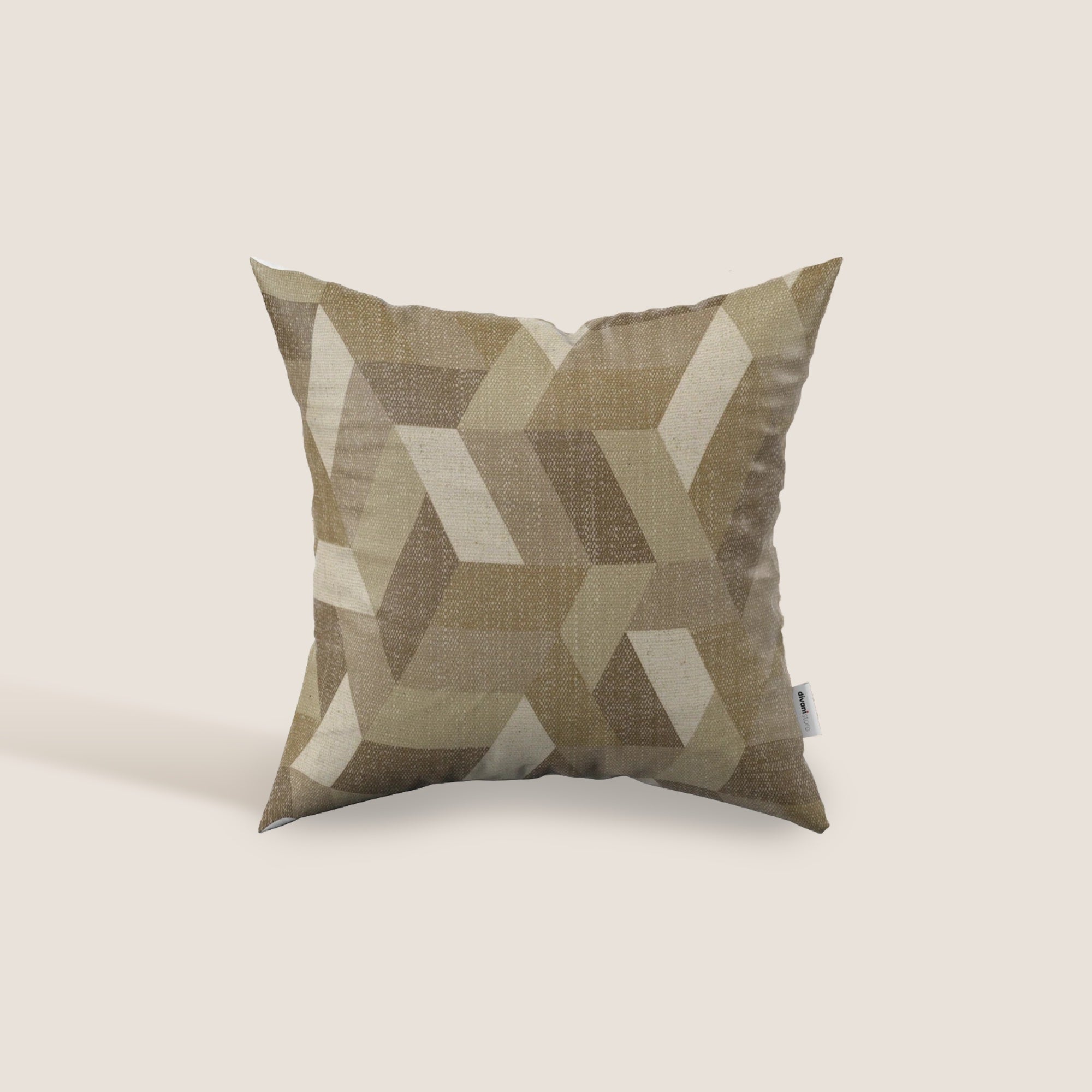 Unreal cuscini a fantasia geometriche in tessuto idrorepellente disponibile in diverse colorazioni beige - divitt.sbs