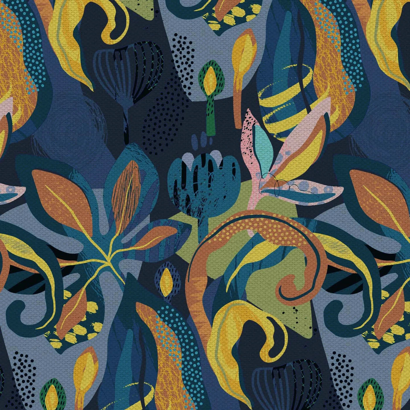 La collezione di cuscini Joy di divitt.sbs presenta vivaci motivi multicolori con foglie e fiori stilizzati su un fresco cotone blu impermeabile, aggiungendo un tocco vivace e moderno al tuo arredamento. Misura 45x45 cm.