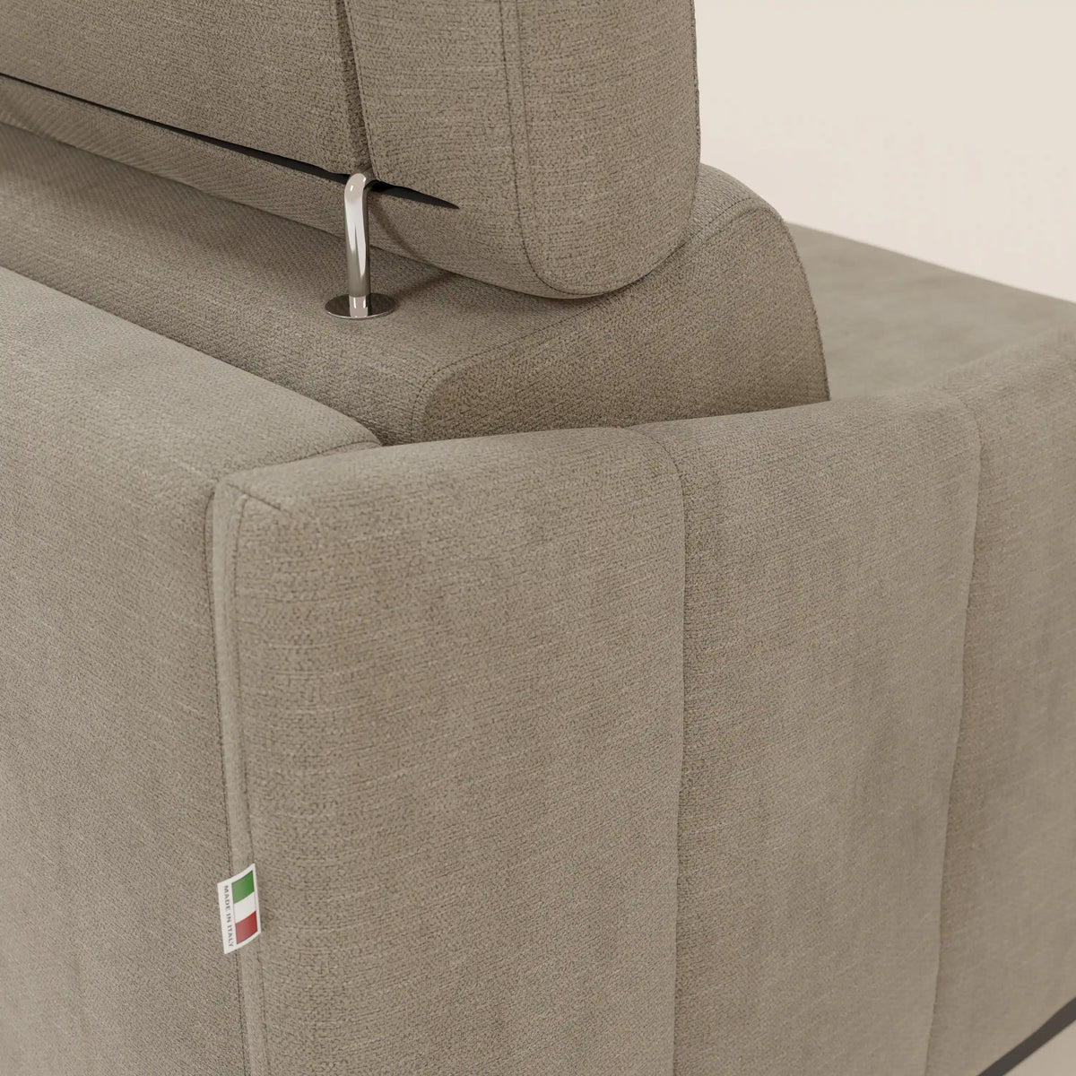 Loto Divano Letto Angolare con Penisola contenitore, Poggiatesta, Materasso Alto H18 in morbido tessuto impermeabile T14 - divitt.sbs