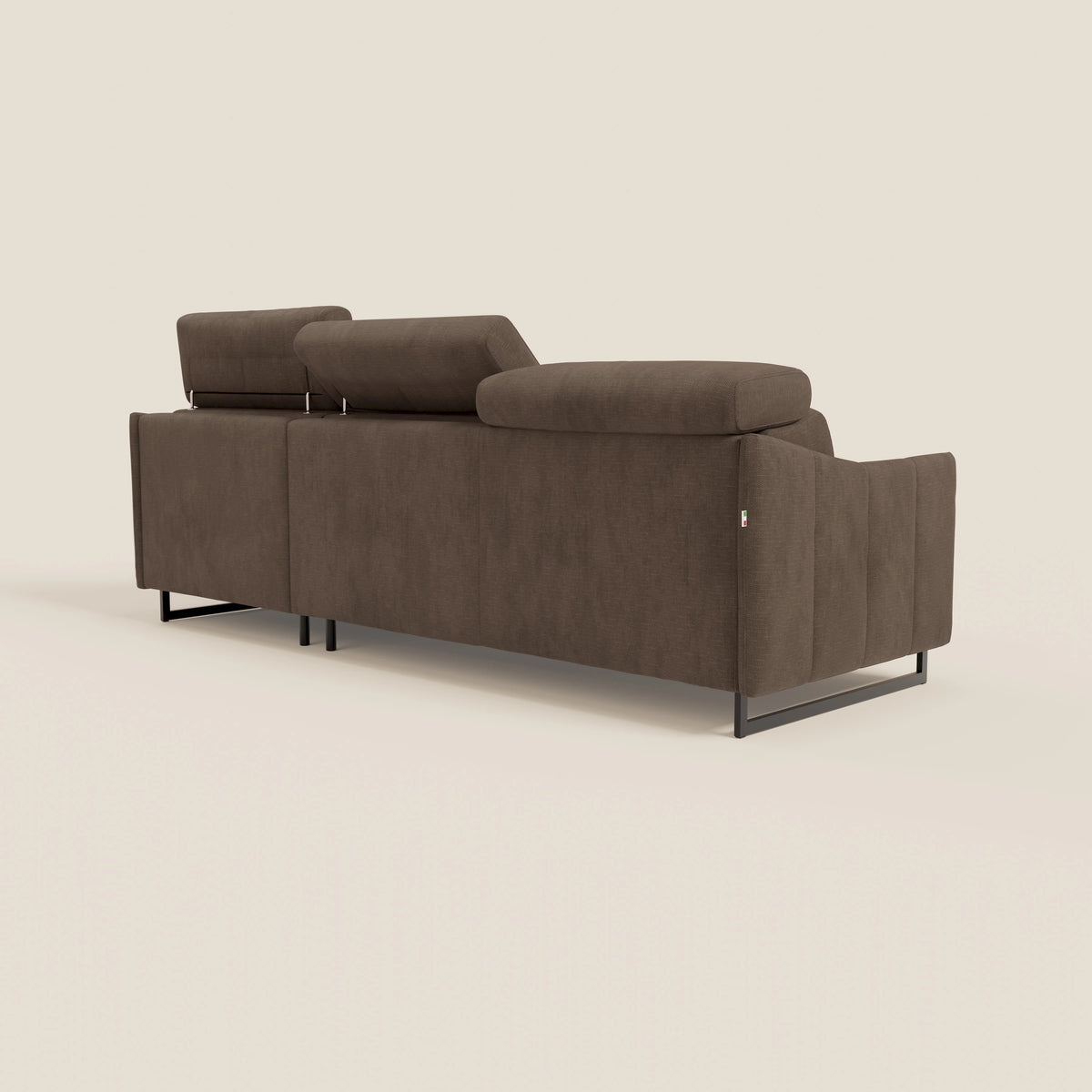 Loto Divano Letto Angolare con Penisola contenitore, Poggiatesta, Materasso Alto H18 in morbido tessuto impermeabile T14 - divitt.sbs