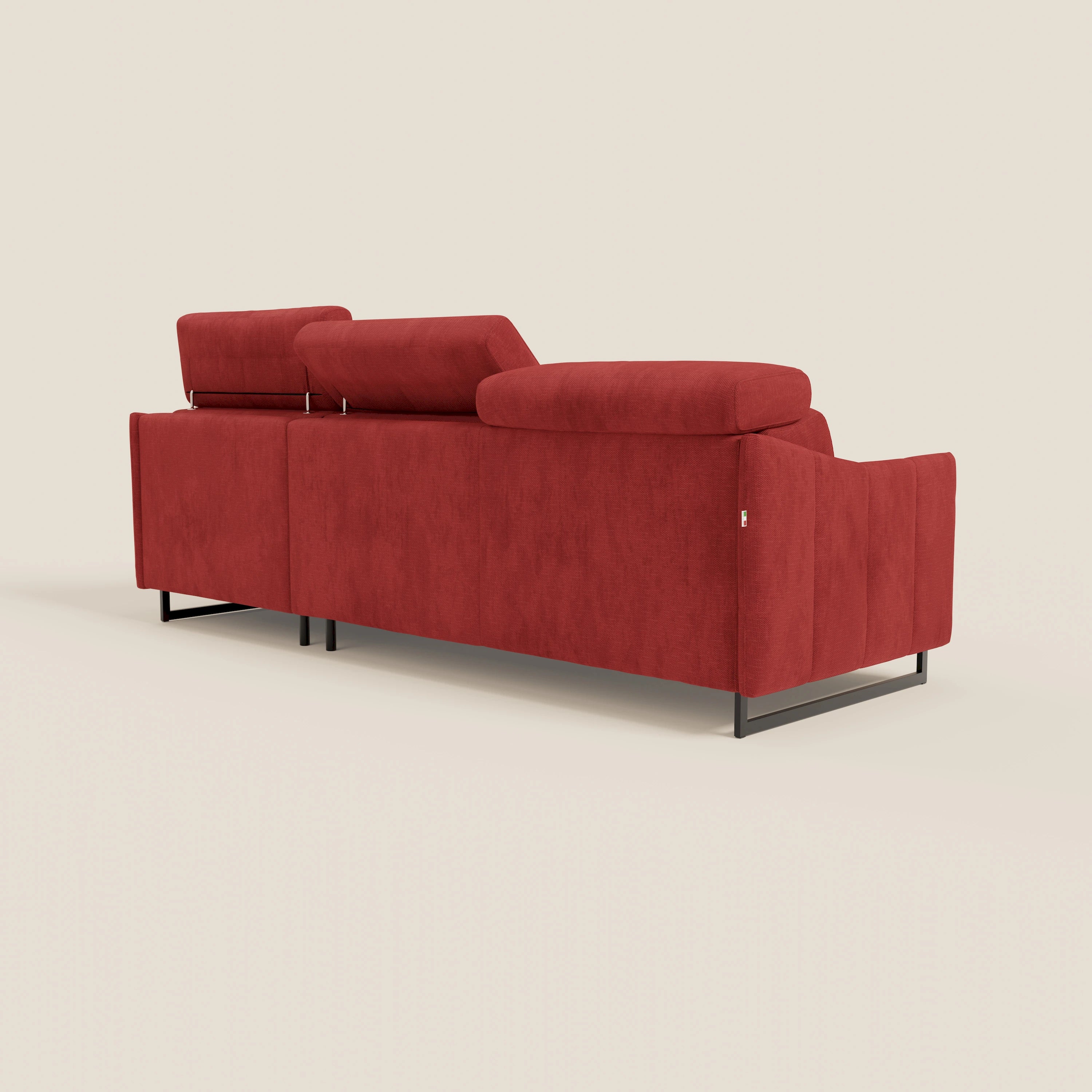 Loto Divano Letto Angolare con Penisola contenitore, Poggiatesta, Materasso Alto H18 in morbido tessuto impermeabile T14 - divitt.sbs