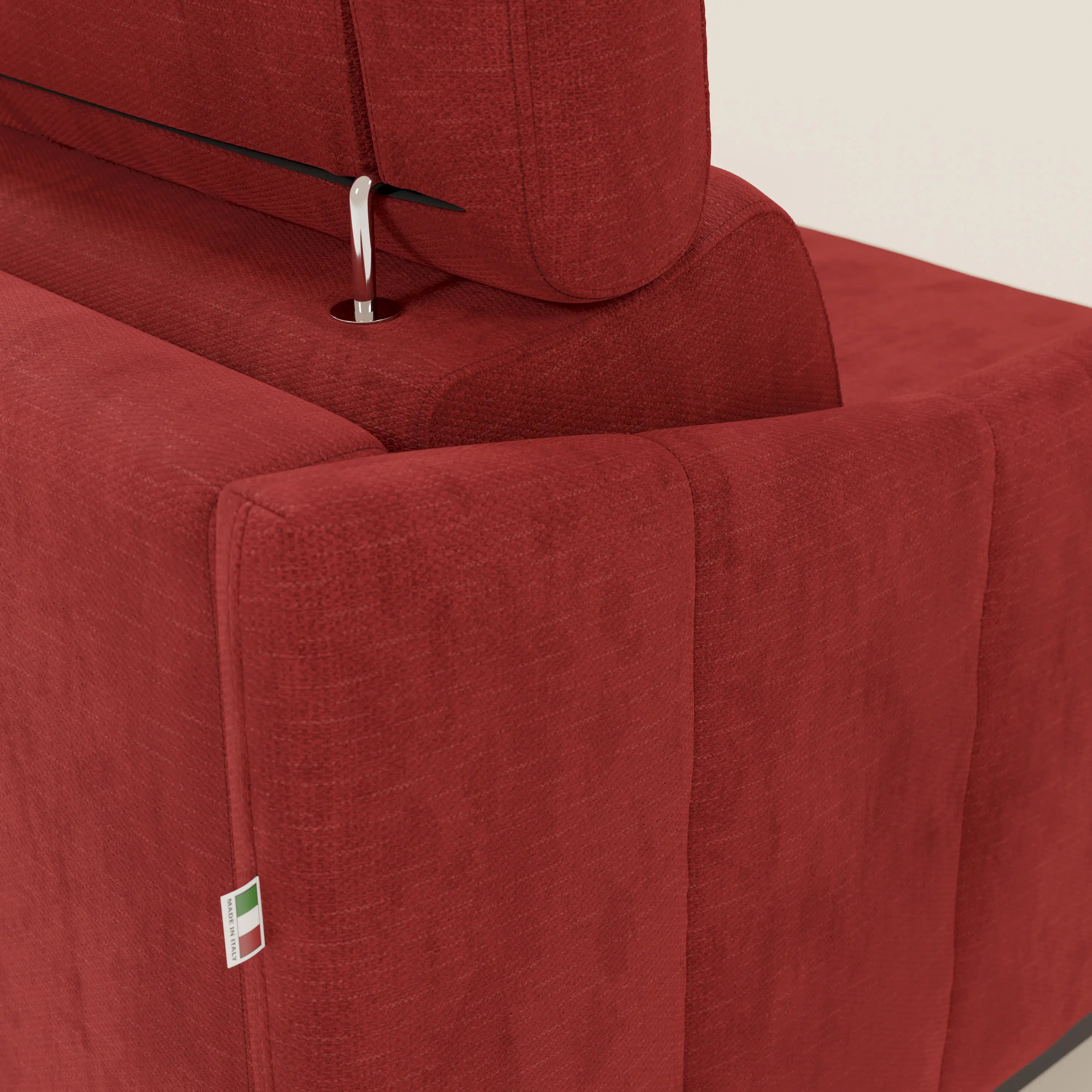 Loto Divano Letto Angolare con Penisola contenitore, Poggiatesta, Materasso Alto H18 in morbido tessuto impermeabile T14 - divitt.sbs