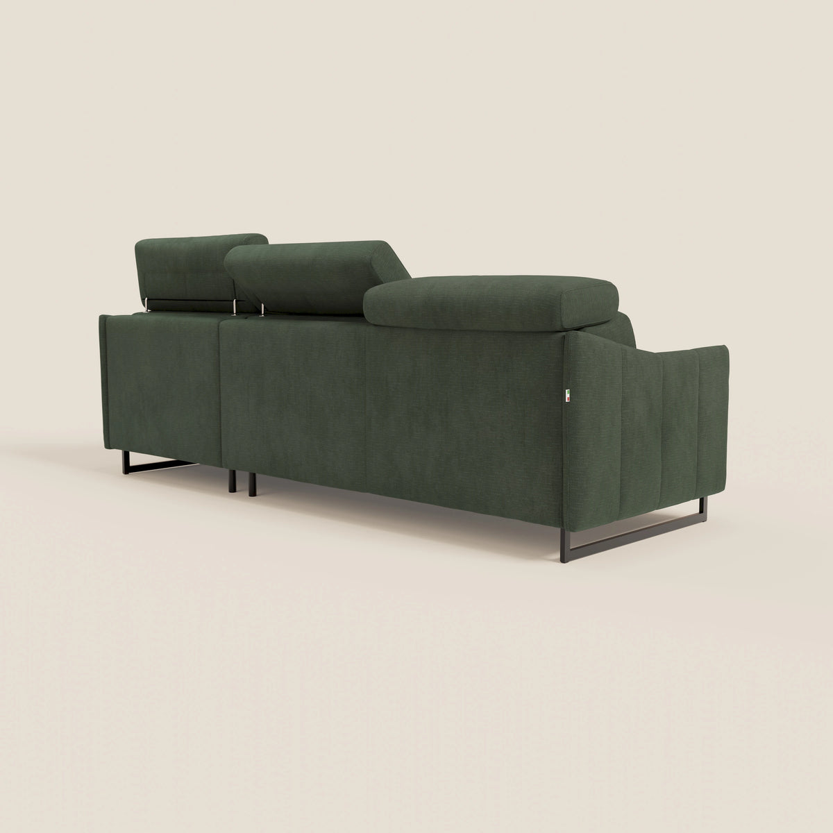Loto Divano Letto Angolare con Penisola contenitore, Poggiatesta, Materasso Alto H18 in morbido tessuto impermeabile T14 - divitt.sbs