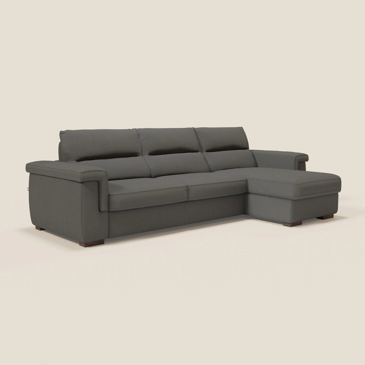 Magnolia divano letto angolare con Penisola Contenitore - Materasso H18 cm in tessuto smacchiabile T05 - divitt.sbs