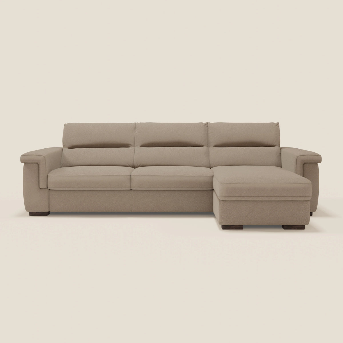 Magnolia divano letto angolare con Penisola Contenitore - Materasso H18 cm in tessuto smacchiabile T05 - divitt.sbs