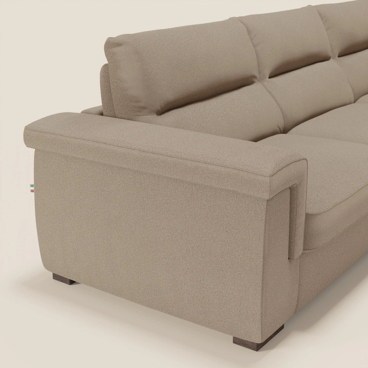 Magnolia divano letto angolare con Penisola Contenitore - Materasso H18 cm in tessuto smacchiabile T05 - divitt.sbs