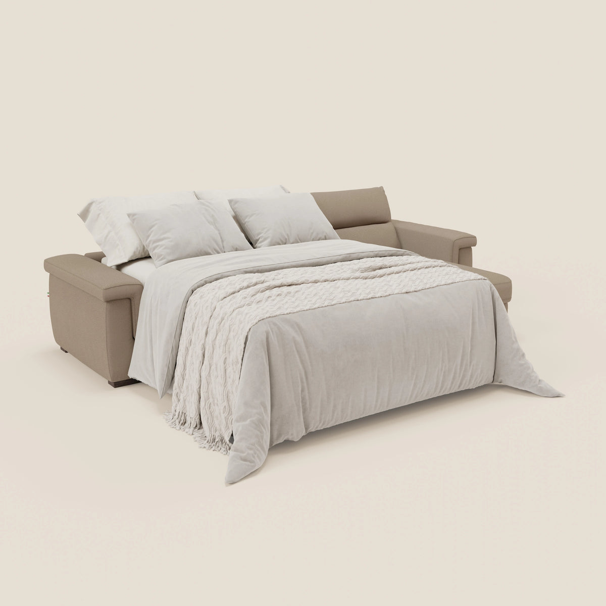 Magnolia divano letto angolare con Penisola Contenitore - Materasso H18 cm in tessuto smacchiabile T05 - divitt.sbs