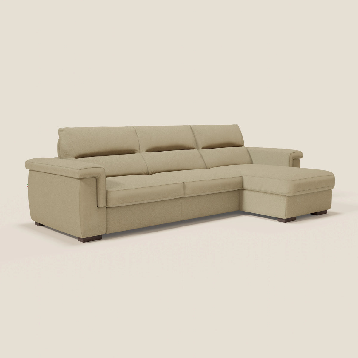 Magnolia divano letto angolare con Penisola Contenitore - Materasso H18 cm in tessuto smacchiabile T05 - divitt.sbs
