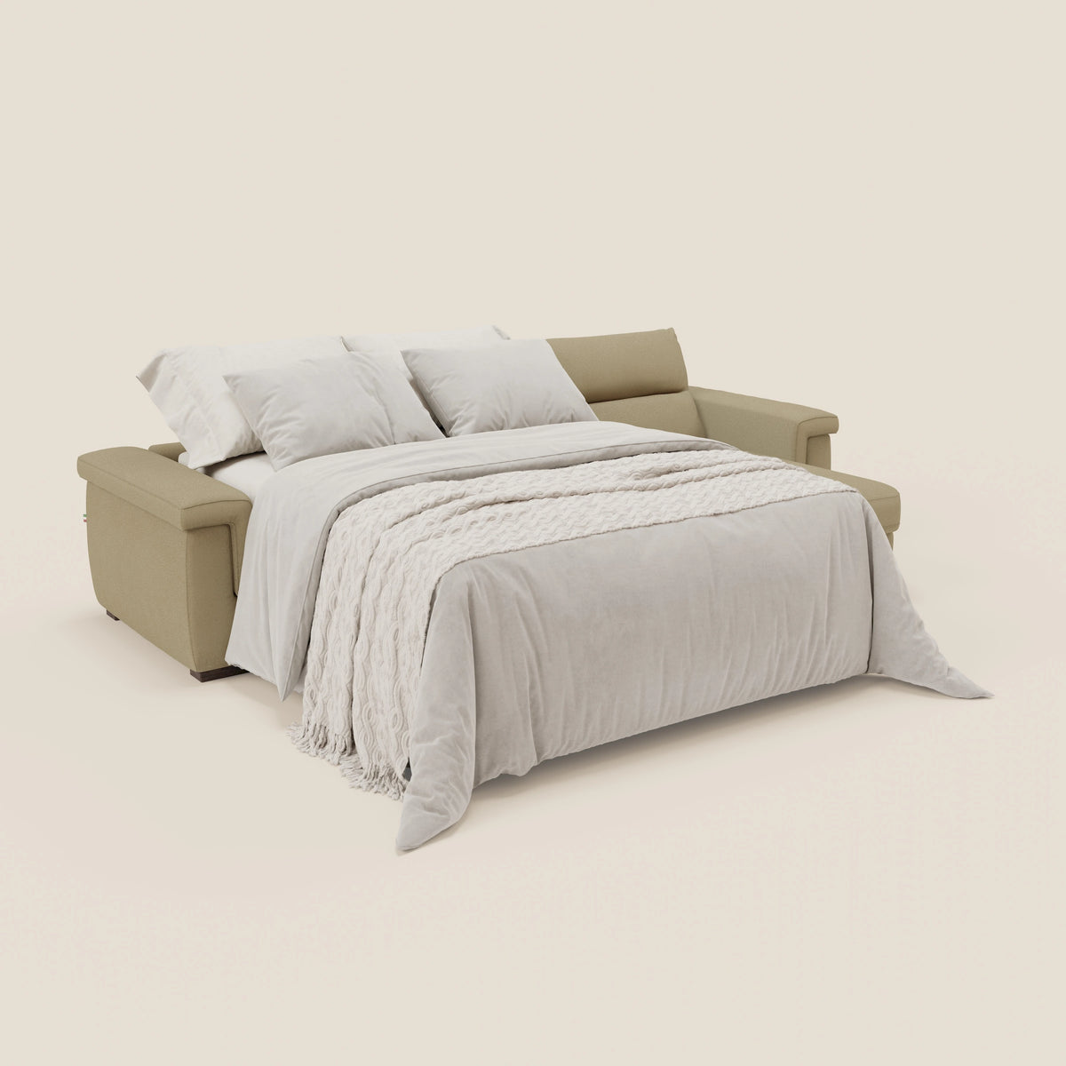 Magnolia divano letto angolare con Penisola Contenitore - Materasso H18 cm in tessuto smacchiabile T05 - divitt.sbs