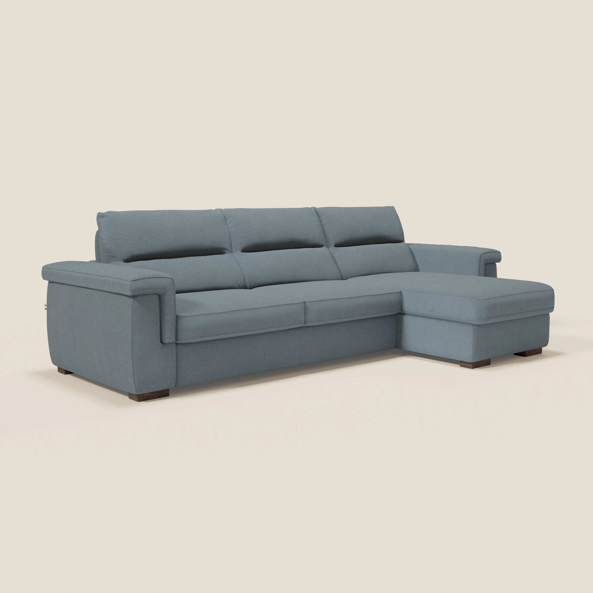 Magnolia divano letto angolare con Penisola Contenitore - Materasso H18 cm in tessuto smacchiabile T05 - divitt.sbs