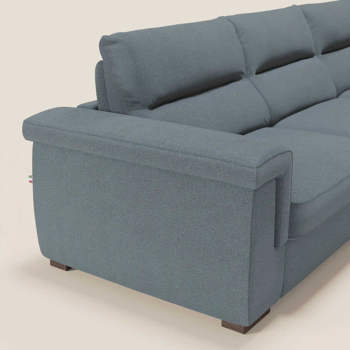Magnolia divano letto angolare con Penisola Contenitore - Materasso H18 cm in tessuto smacchiabile T05 - divitt.sbs