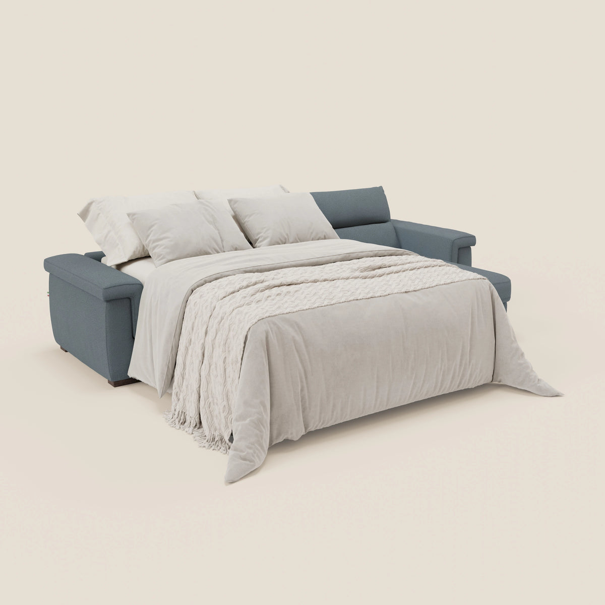 Magnolia divano letto angolare con Penisola Contenitore - Materasso H18 cm in tessuto smacchiabile T05 - divitt.sbs