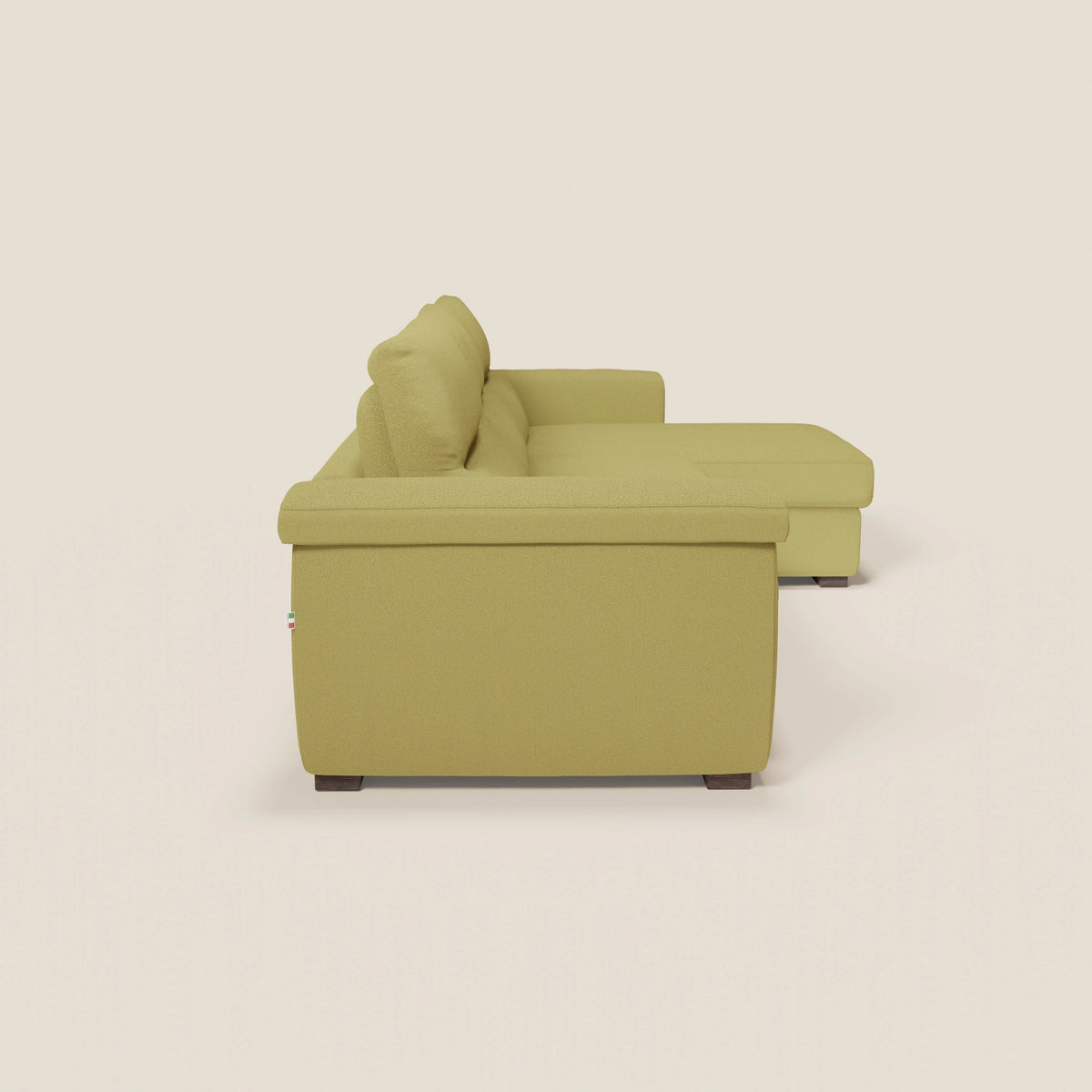 Magnolia divano letto angolare con Penisola Contenitore - Materasso H18 cm in tessuto smacchiabile T05 - divitt.sbs