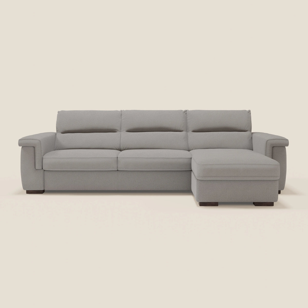 Magnolia divano letto angolare con Penisola Contenitore - Materasso H18 cm in tessuto smacchiabile T05 - divitt.sbs